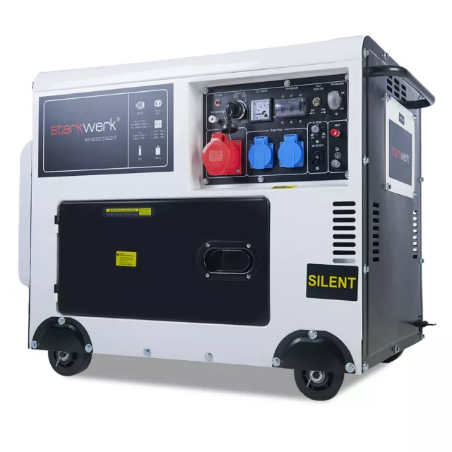 Diesel Stromerzeuger Generator Notstromaggregat 5000 Watt 8,8 PS SW 6000D Silent
