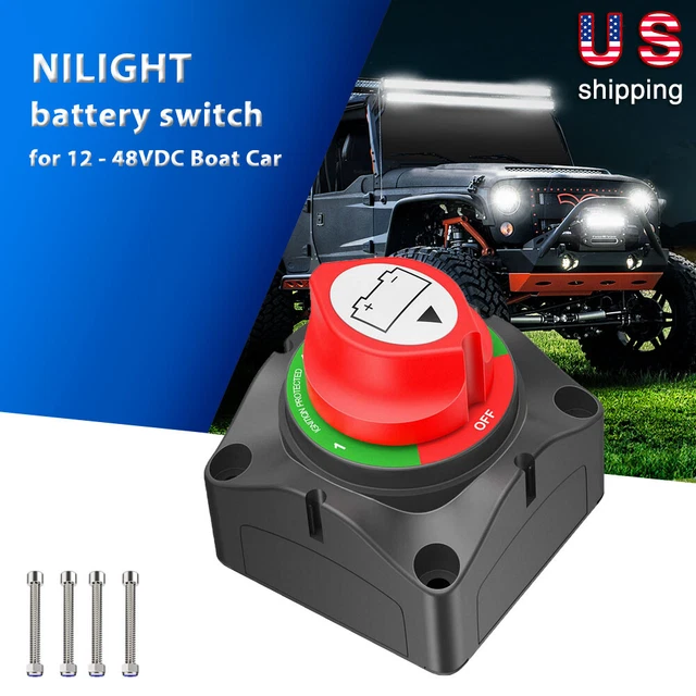 DUAL BATTERY SELECTOR Switch Disconnect for Marine Boat RVs Campers 12