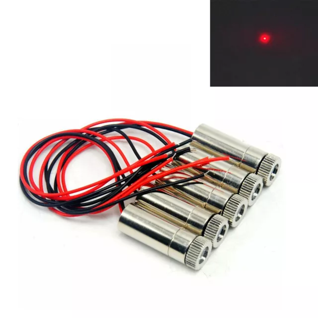 5pcs Focusable 650nm 30mW 5V Red Laser Dots Diode Module 12*35mm