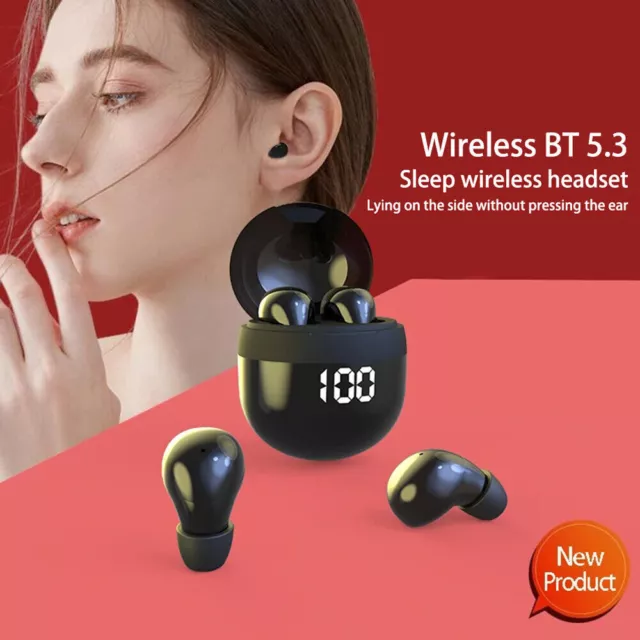 Bluetooth Kopfhörer 5.3 Mini In-Ear Kabellos Ohrhörer Invisible Sleep Earbuds