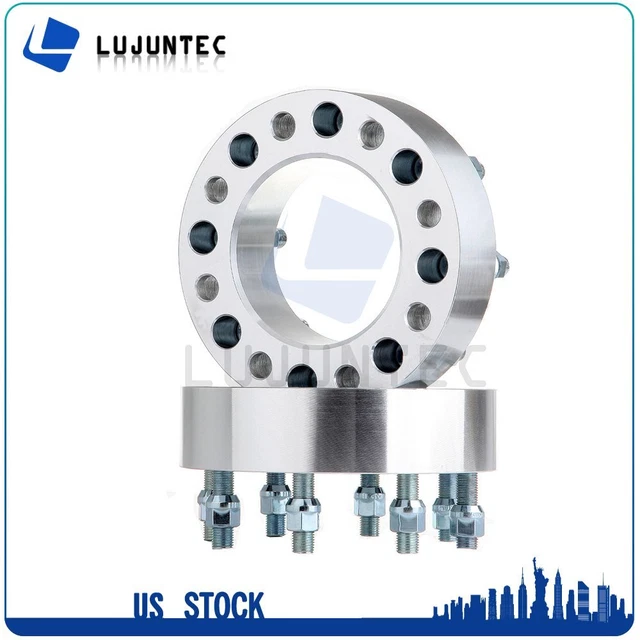 (2) WHEEL SPACERS 8x6.5 2" For Chevy Silverado GMC Sierra 2500 3500 HD