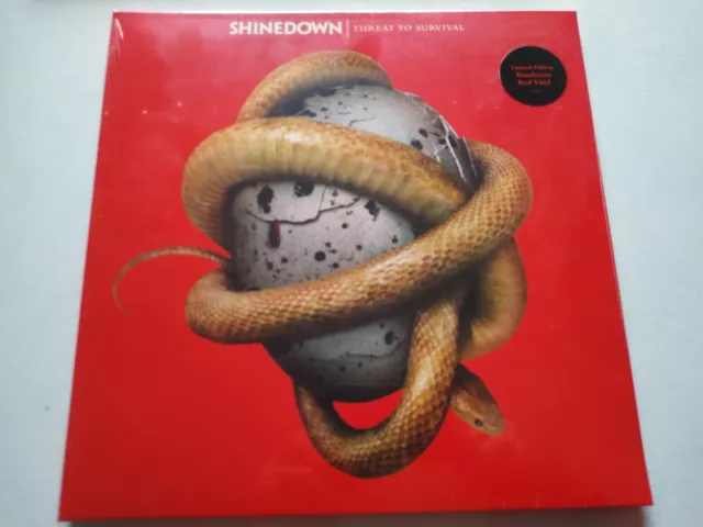 Shinedown Threat To Survival 2015 Atlantic Limitierte LP Red Vinyl 12 " nuevo