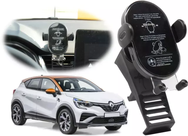 Support de Téléphone Automatique, Chargement Sans Fil pour Renault Captur II 2