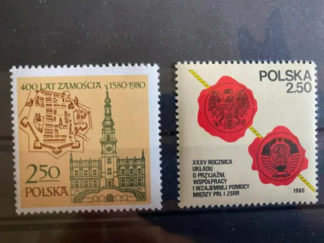 Briefmarken Polen Polska 1980 Mi-Nr. 2679 und 2681 postfrisch