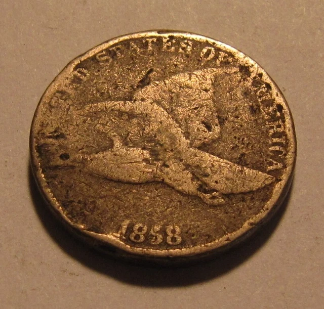 1858 Flying Eagle Cent Penny - Circulated Condition - 31SU