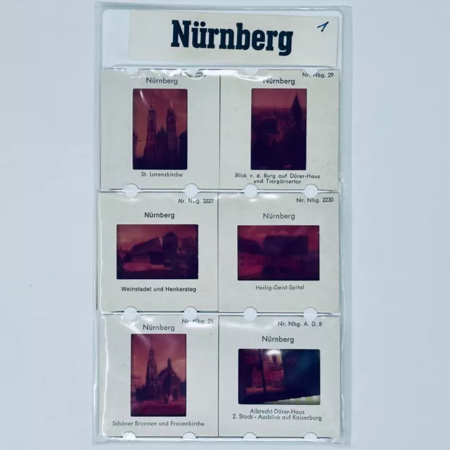 Nurnberg West Germany Vintage Set of Slides A. Ohmayer - 6 Slides Total