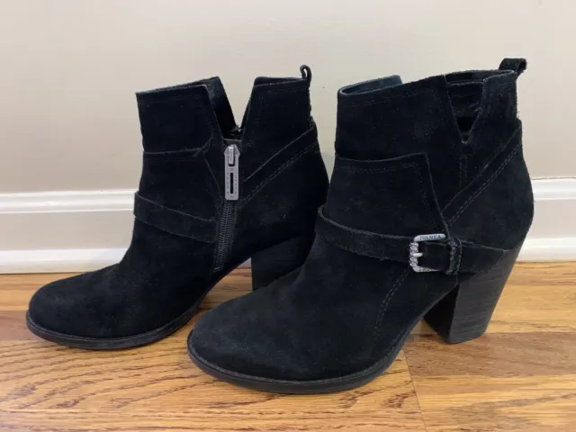 IVANKA TRUMP Womens Size 8.5 Black Ankle Buckle Zip Fashion Boots Booties