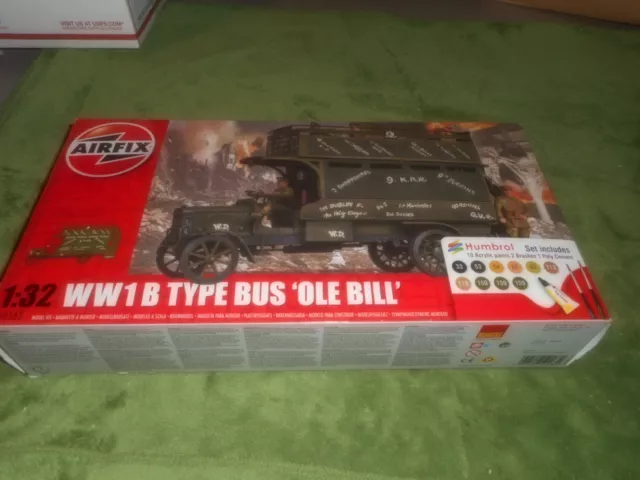 Airfix 50163, 1/32 Wwi B Type Bus "Ole Bill" Gift Set Plastic Model Kit