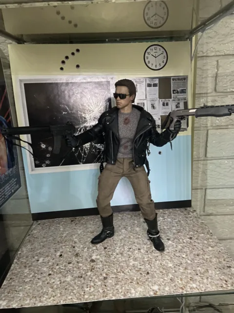 TERMINATOR 1984 Police Station Shoot-Out 1/6 Figure Background Detolf Display