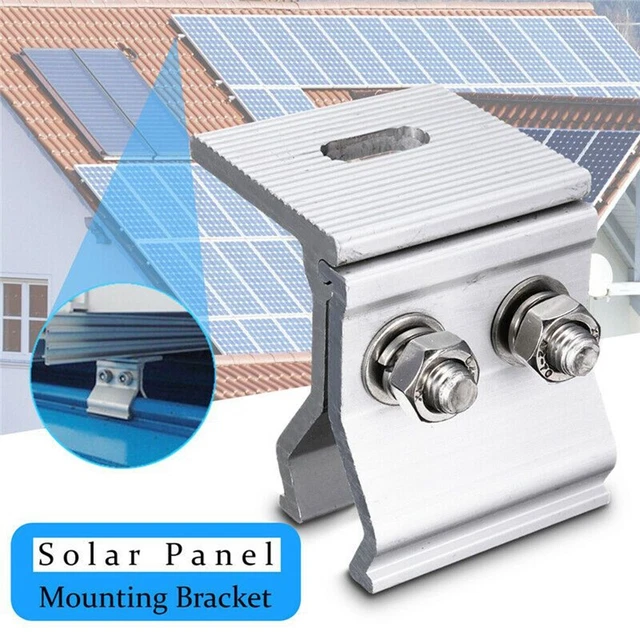 1/4 pieza Soporte para panel solar Abrazadera de fijación Soporte de montaje para techo