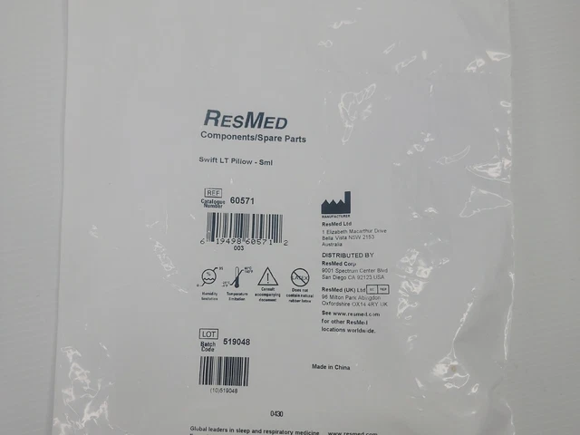 New - 1 Resmed Swift Lt Nasal Pillow Small Components/Spare Parts #60571