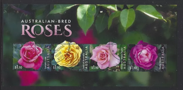 Australia 2022 Roses Miniature Sheet Fine Used