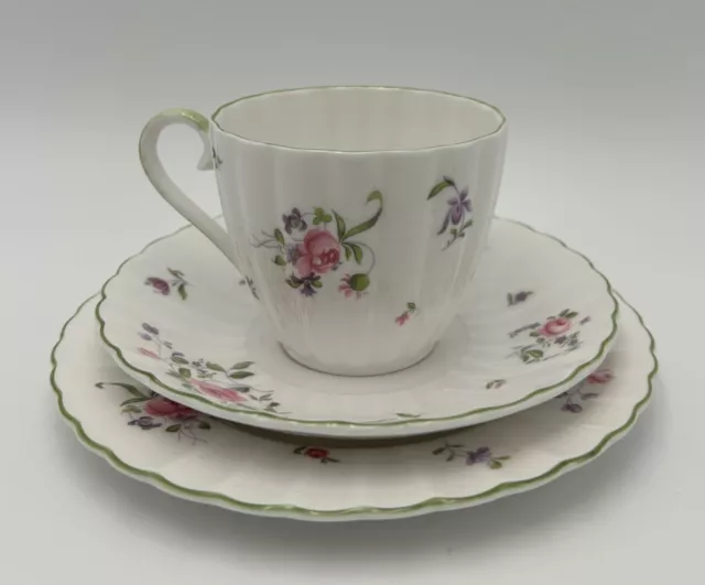 Tuscan Fine English Bone China Teacup, Saucer And Plate TRIO - D2654 - ROSES 2