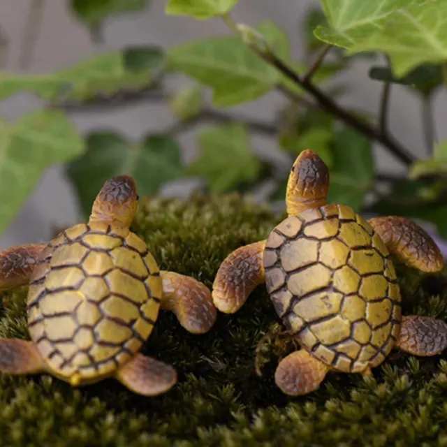 1pc Mini Sea Turtle Model Resin Ornaments Aquarium Fish Tank Home Landscape Deco