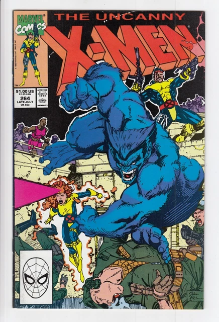 UNCANNY X-MEN #264 & 265 NEWSTAND Jim Lee Marvel Comics Wolverine 1990 Lot of 2