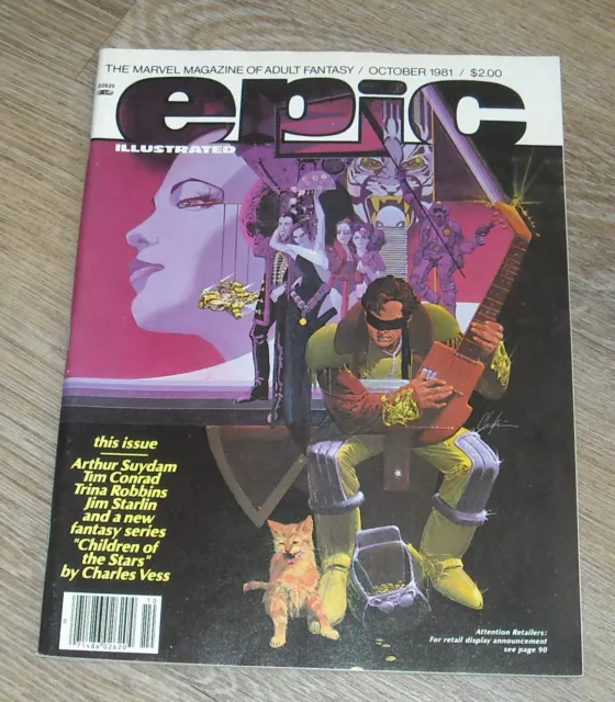 EPIC ILLUSTRATED MARVEL COMICS MAGAZINE October 1981 HOWARD CHAYKIN JIM STARLIN