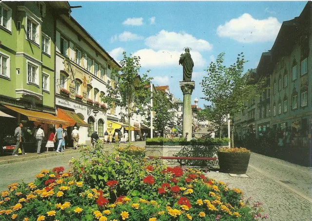 Ansichtskarte - Bad Tölz - Oberbayern - Marktstraße - Altstadt - Marienbrunnen