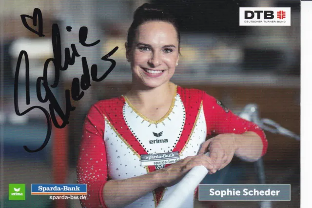 Sophie SCHEDER - Deutschland, Bronze Olympia 2016 Turnen, Original-Autogramm!