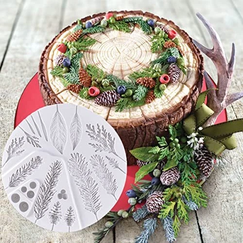 Winter Foliage Flower Pro Mould Silicone Mold Fondant Cake Decorating Tool