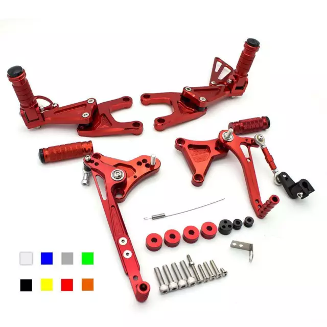 CNC Adjust Rearset Footpegs Foot Peg for Benelli TNT 125 135 TNT125 TNT135 Red