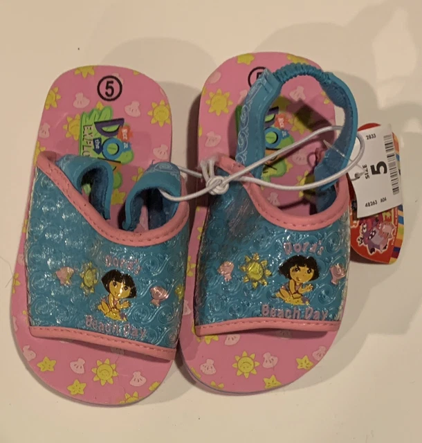 LITTLE GIRLS NICK Jr Dora the Explorer Sandals Size 5 toddler Pink and