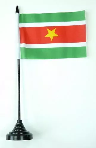 Fahne / Tischflagge Surinam 10 x 15 cm Tischfahne Flagge