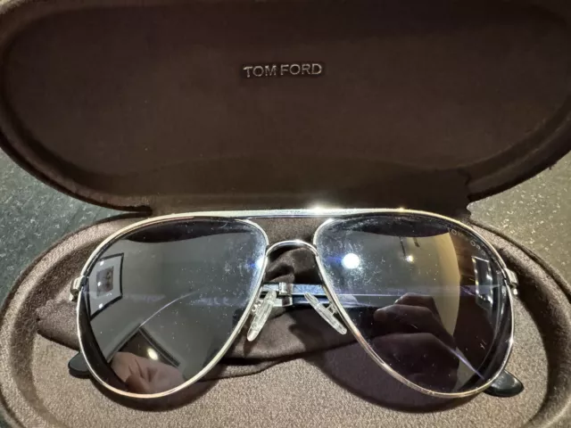 Tom Ford TF144 Marko 18V James Bond Skyfall Silver Men's Aviator Sunglasses