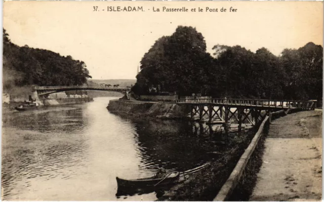 CPA L'Isle Adam La Passerelle et le Pont de fer (1317941)