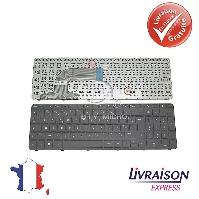 Clavier Azerty Français pour hp Pavilion 15-N 15-R 15-S avec frame