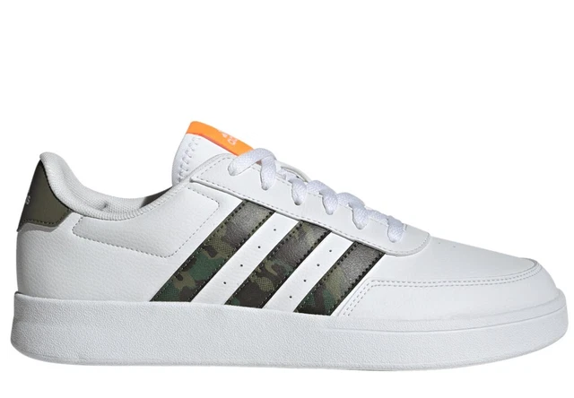 Chaussures Hommes adidas Breaknet ID9554 Baskets Sport Gymnastique en Cuir Blanc