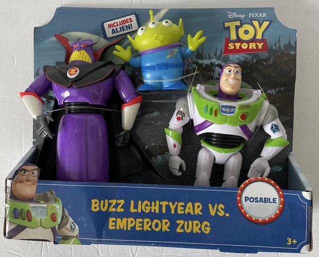 TOY STORY BUZZ Lightyear VS Emperor Zurg Disney Pixar Posable Figures