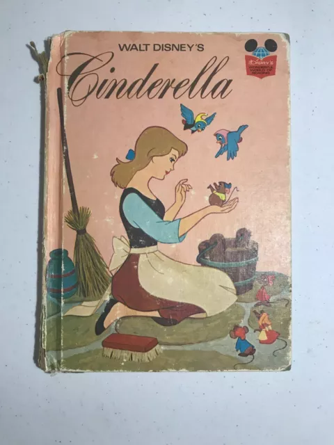 Walt Disney's Cinderella (1974) - Hardback Book - Children's - World of Reading