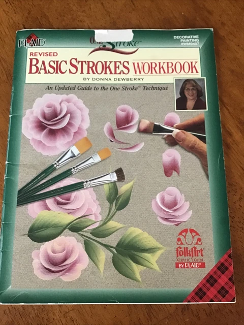 Libro de Trabajo de Donna Dewberry Basic Strokes Libro de un golpe a cuadros Pintura Decorativa