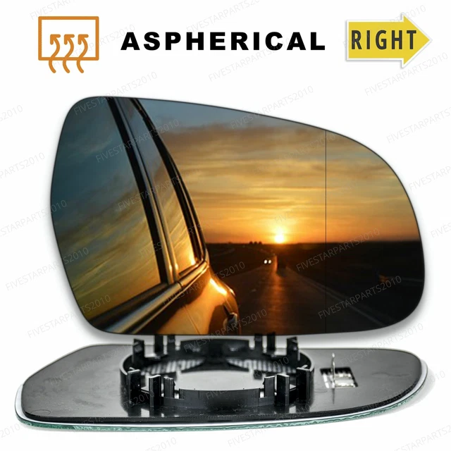 RIGHT DRIVER SIDE Wide Angle Wing mirror glass for Audi A4 201015