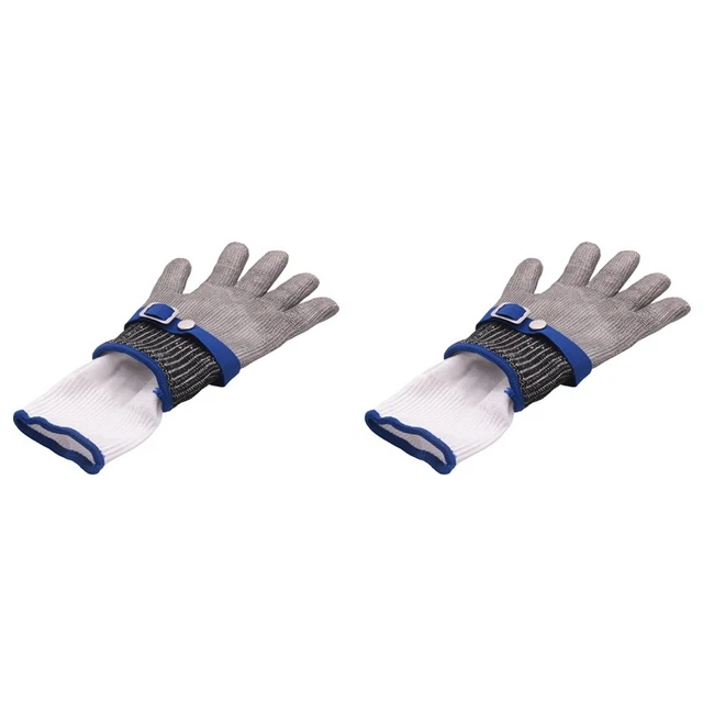 2 guanti in acciaio inox resistenti al taglio 304 guanti in filo acciaio inox sono R7K9