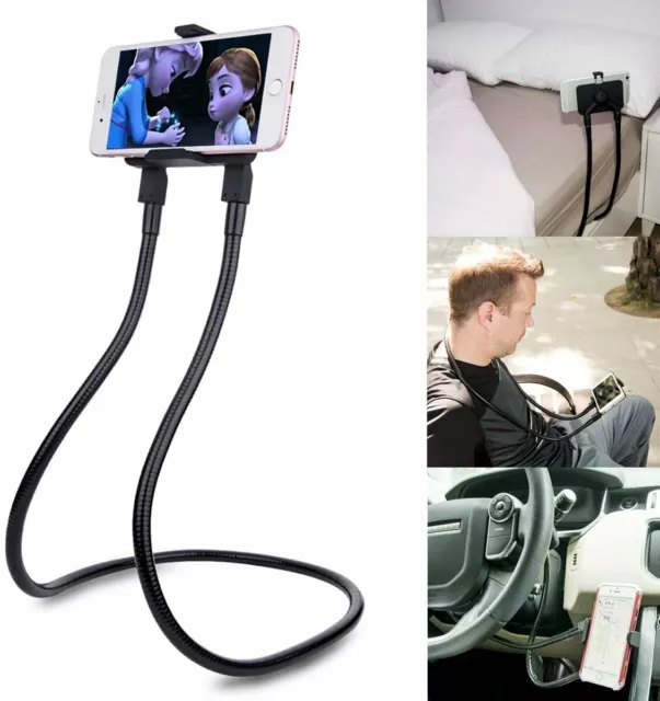 TechFlo Flexible Lazy Neck Mobile Phone Stand Bendable Holder for Smartphones