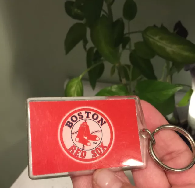 MLB Boston Red Sox Baseball & Hess Gas Oil Co. Hard Plastic Key Ring