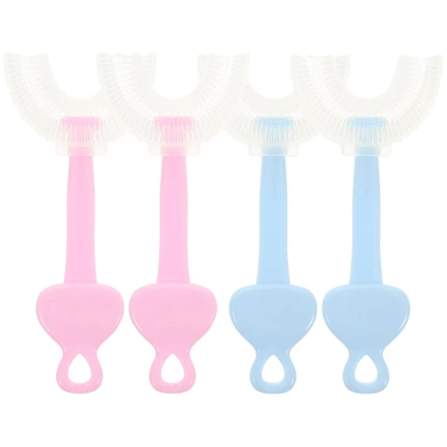 Cepillo de dientes de silicona para niños entrenamiento cepillo de dientes aclaramiento