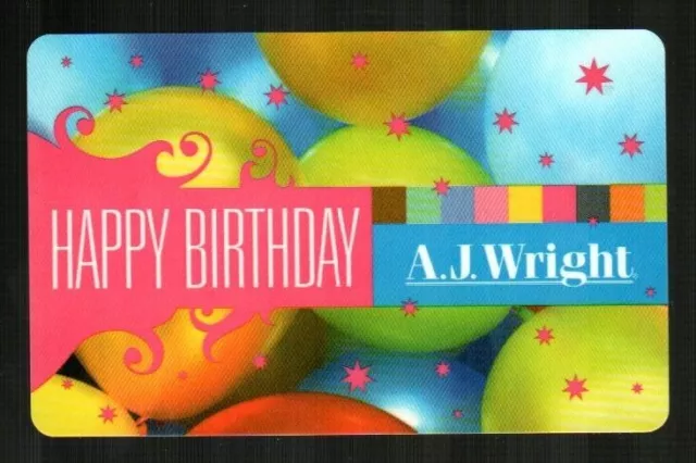 A.J. WRIGHT Happy Birthday, Balloons 2008 Gift Card ( $0 )