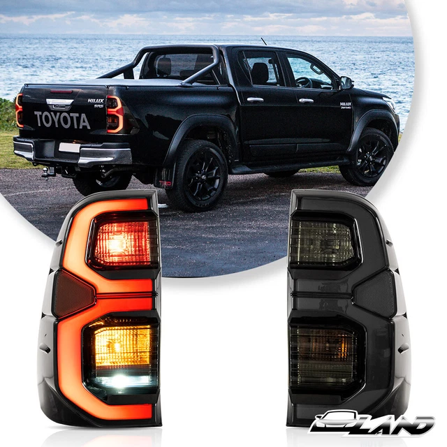 VLAND LED TAIL Lights For Toyota Hilux Revo 20152020 Smoked Lens Rear