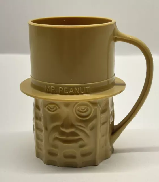 Vintage Planters Mister Peanut Collectible Plastic Cup/Mug - Made in USA - 4"