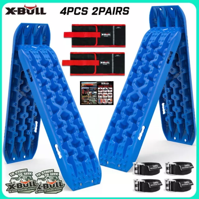 X-BULL Recovery Tracks Sand Track Board Mud 2 Pairs Blue Off Road 4WD 4x4 Gen 3