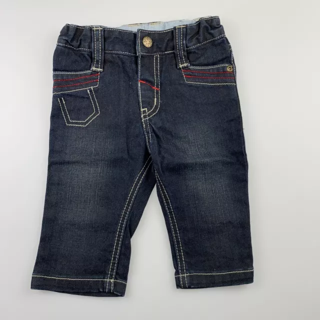 Boys size 00, Osh Kosh, dark denim jeans, elasticated, GUC