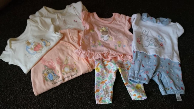 Pacchetto abbigliamento coniglio coniglio neonata 6 articoli