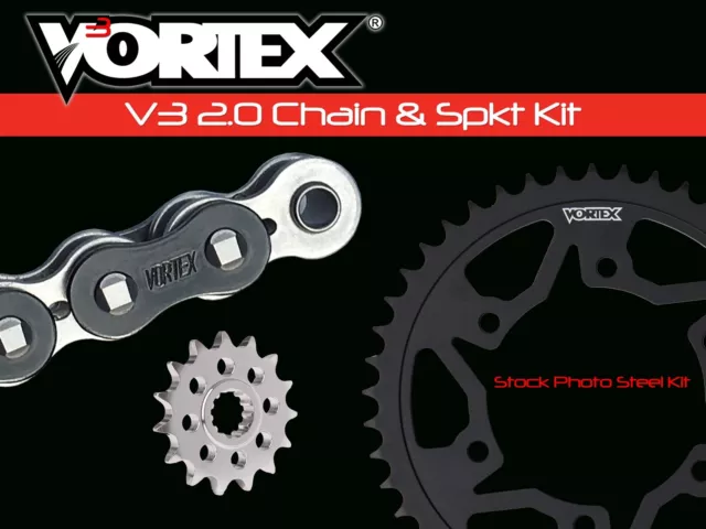 V3 Chain & Sprocket Kit Black SX Chain 520 14/47 Black Steel Vortex CK6398