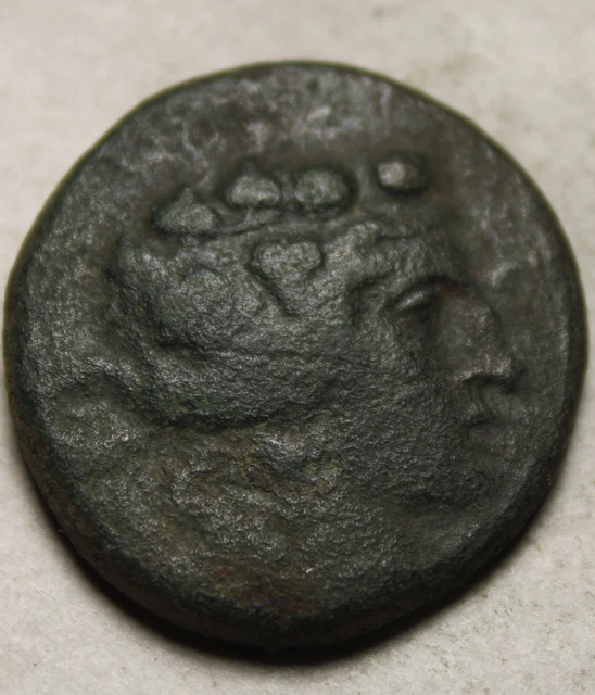 RARE GENUINE ANCIENT Greek coin Maroneia, Thrace 148 BC Dionysos bunch ...