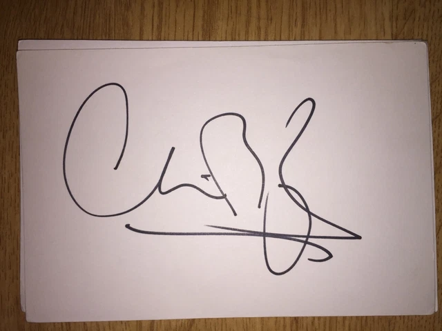 Chris Moyles Signed 6X4 White Card Tv Autograph Dj & Presenter Radio 1 & Radio X