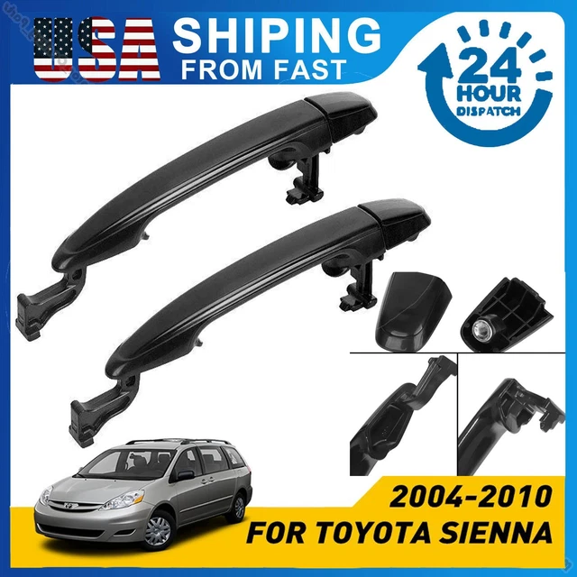 2X For Toyota Sienna 2004-2010 Rear Left Right Sliding Door Door Handle Black AJ
