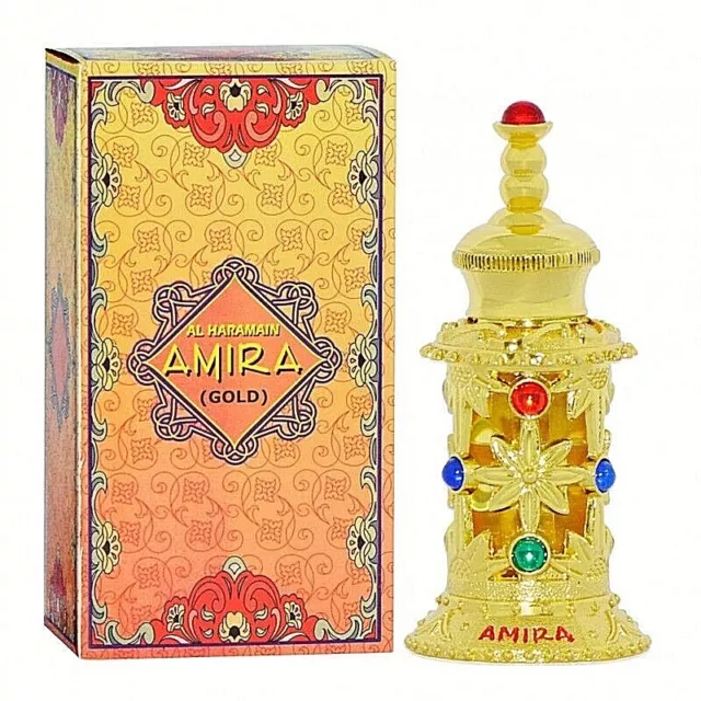 Amira Gold Attar Öl 12ml von Al Haramain - Blumenmuster, Holz, Moschus, Bernstein, Bergamotte