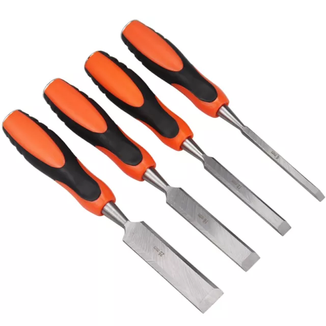 4pcs Wood Chisel Set Bevel Edge Carpentry Joiner Carpenter Woodwork Carving Tool